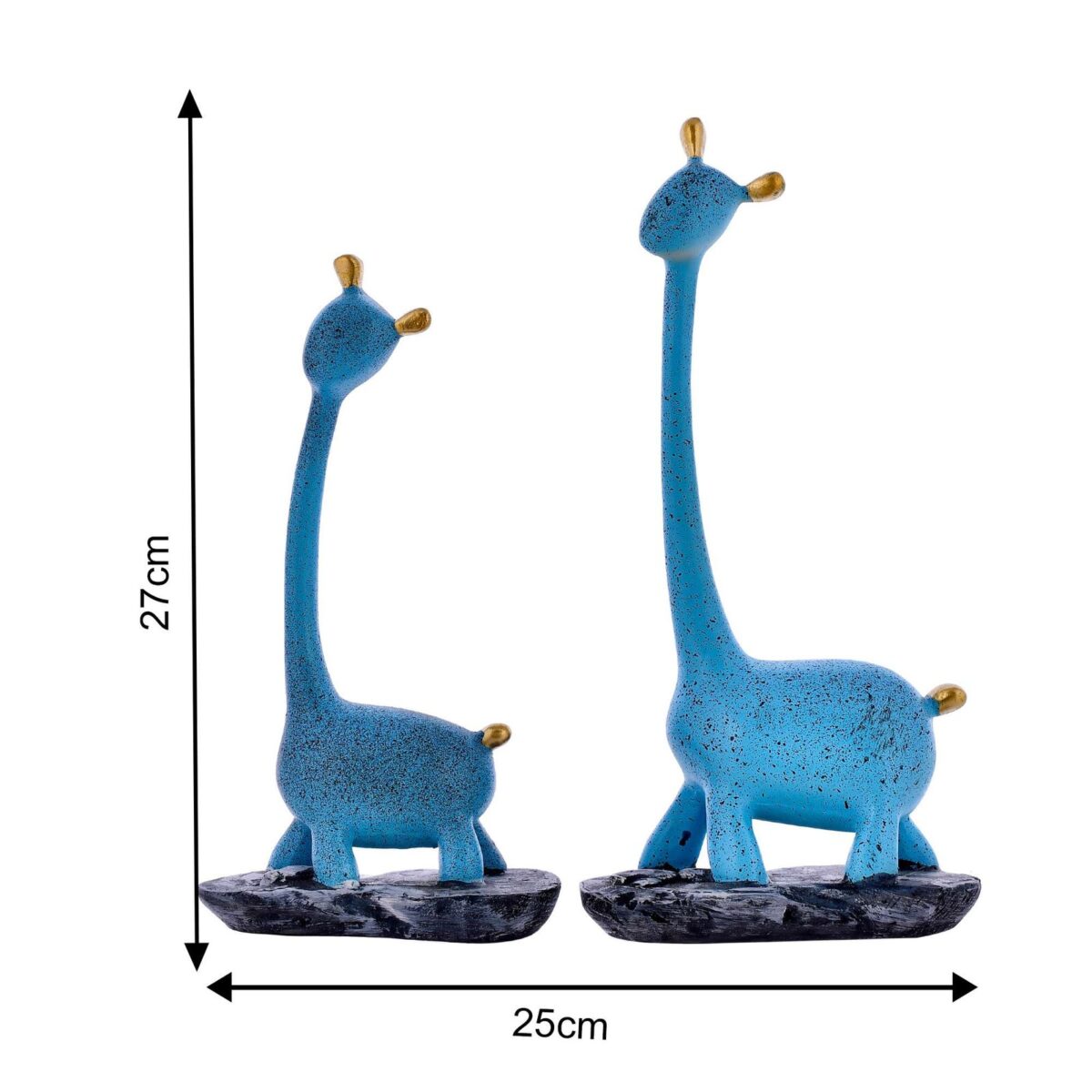 Giraffe Pair Antique Finish Showpiece - Image 2