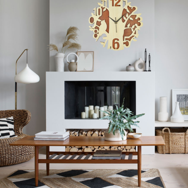 Wooden Silent Non-Ticking Wall Clock for Home Stylish Latest Designer Wall Clock for Home Living Room Bedroom Office Hall