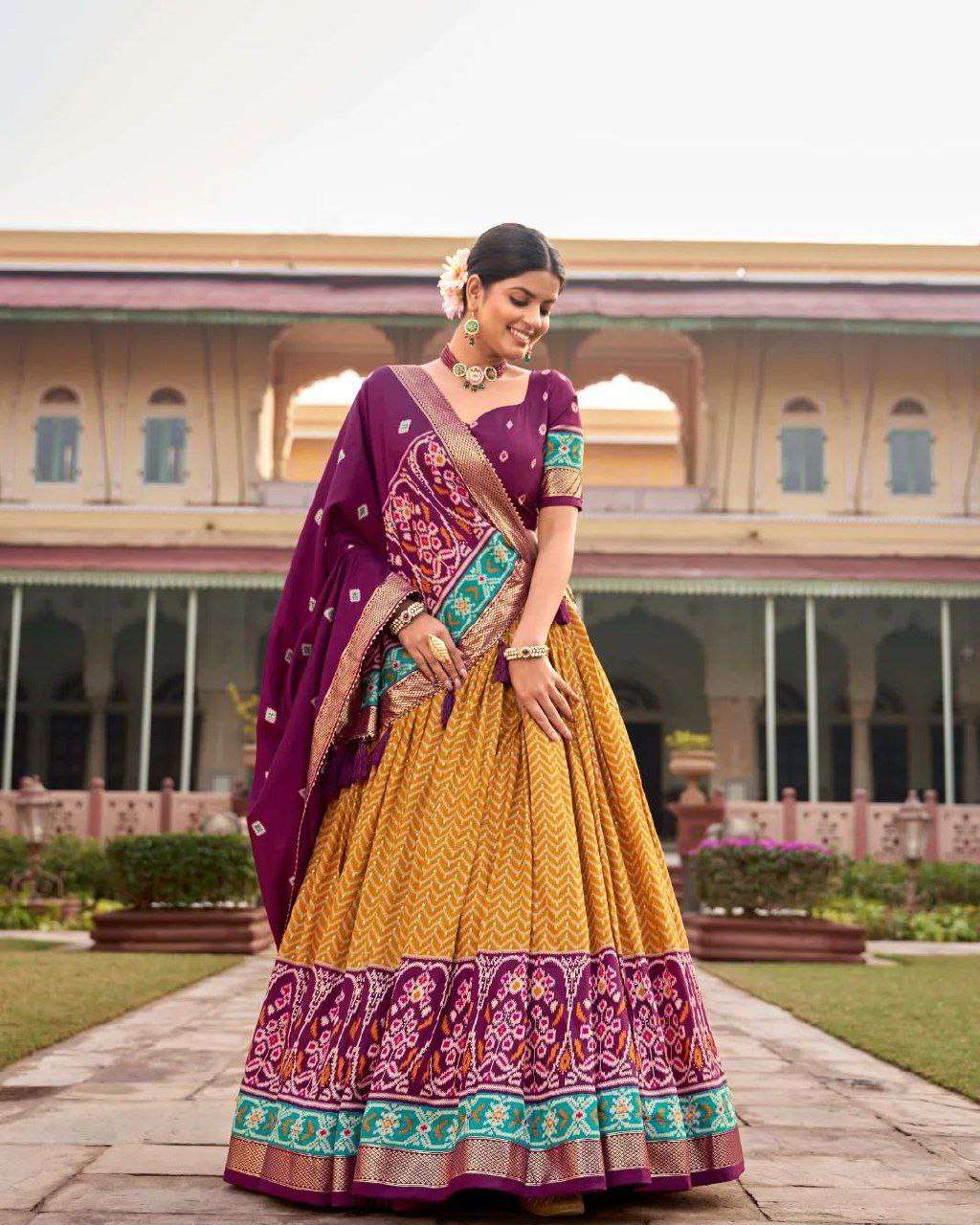 Women's Traditional Printed Lehenga Choli Set with Embroidered Dupatta ? Festive Wear - Image 9